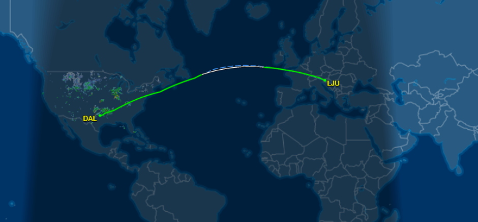 polet Dallas Brnik | Avtor: PrtSc