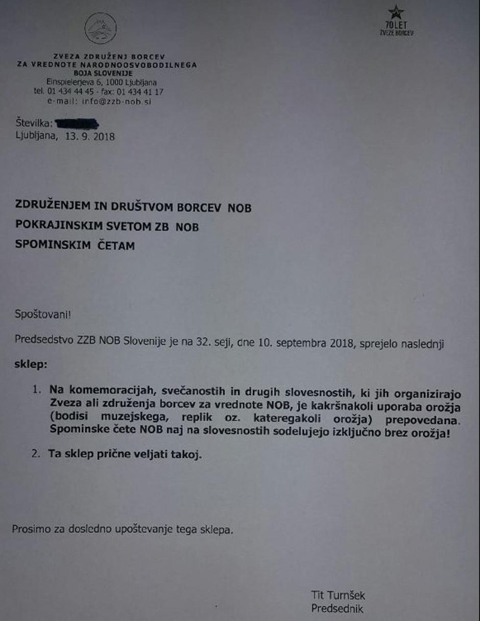 Sklep ZZB za vrednote NOB | Avtor: 