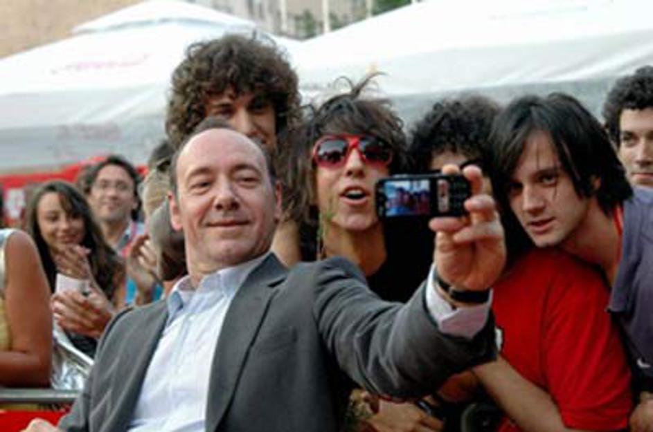 Oskarjevec Kevin Spacey se je v Sarajevu odlično počutil.