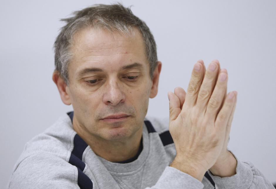 Sport 10.10.2012 trener Tone Tiselj, novinarska konferenca RK Krim Mercator pred | Avtor: Saša Despot