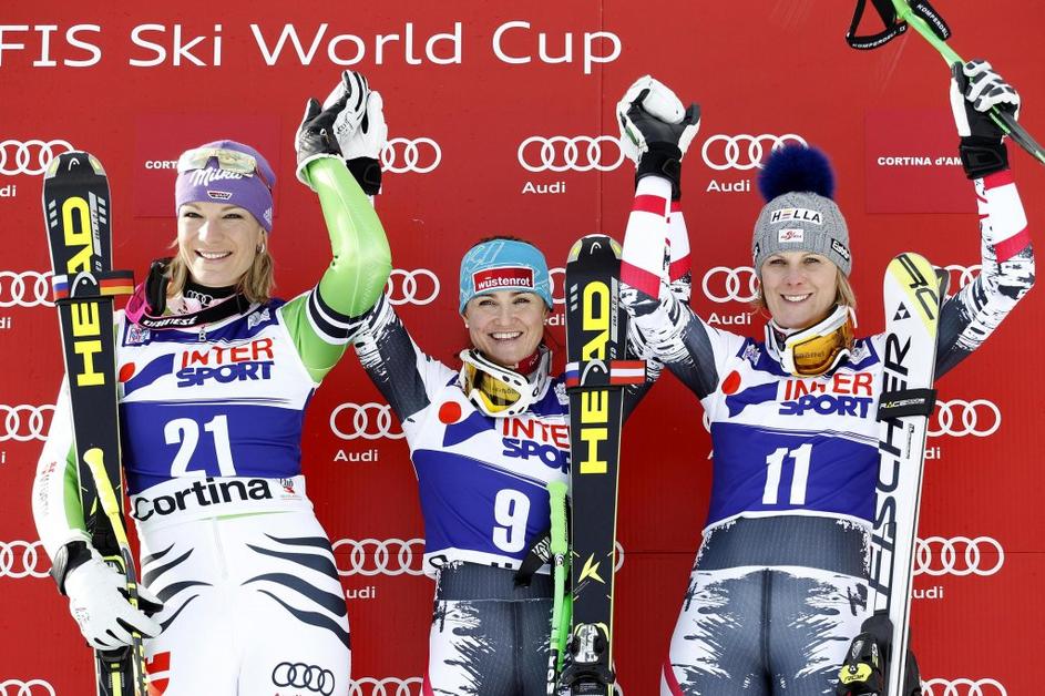 cortina d'ampezzo nicole hosp maria höfl-riesch elisabeth görgl superveleslalom 