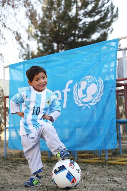 murtaza ahmadi lionel messi unicef