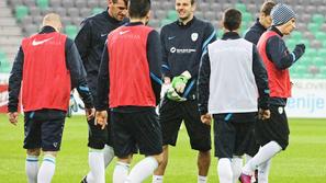 handanović slovenska nogometna reprezentanca trening stožice