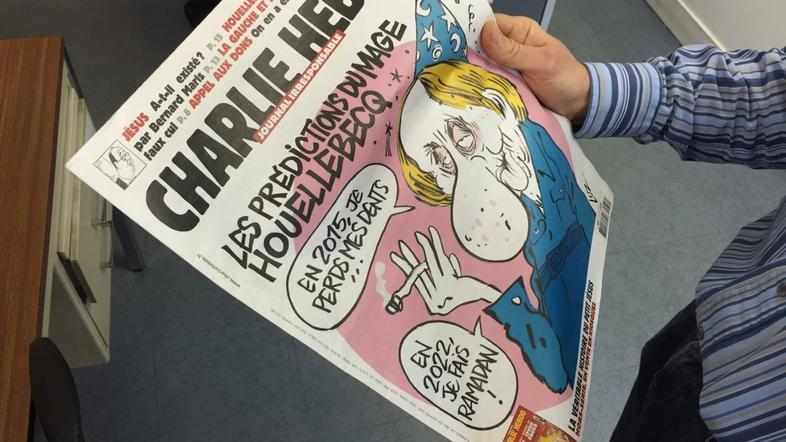 Naslovnica satiričnega tednika Charlie Hebdo