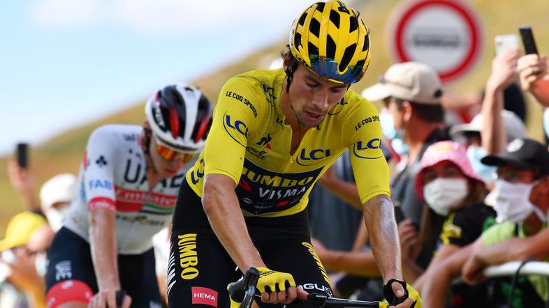 Primož Roglič in Tadej Pogačar