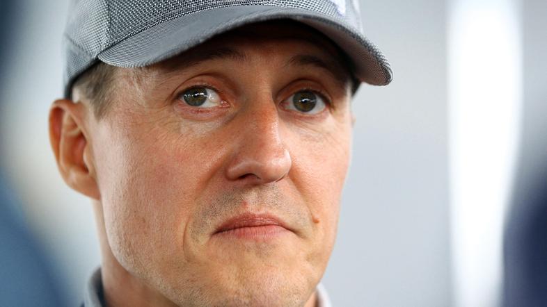 Izraz na Schumacherjevem obrazu, ko je razlagal, da je sezona izgubljena.(Foto: 