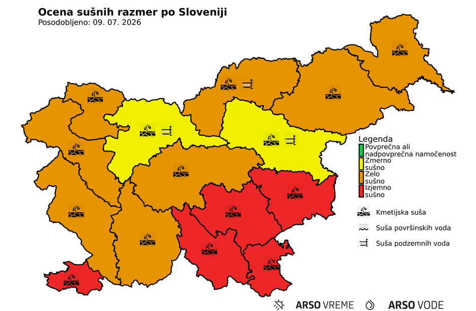 sušomer stanje po državi suša | Avtor: Arso