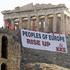 ATene , akropola, protestniki, transparent