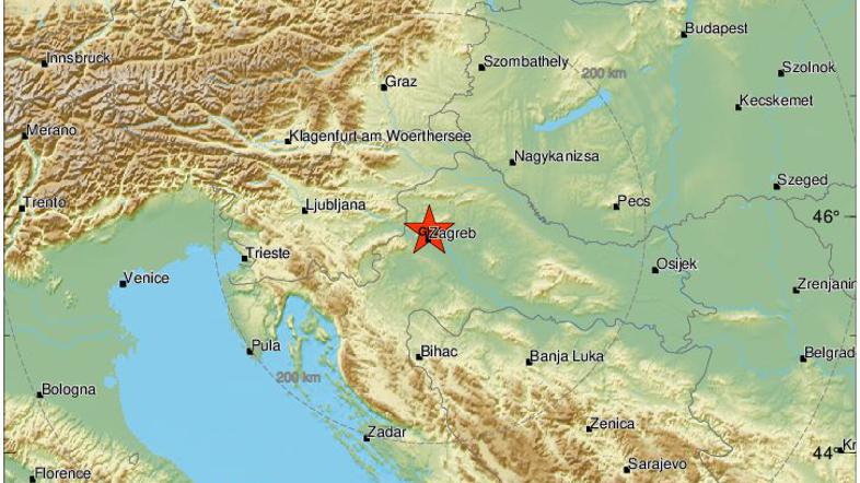 Potres pri Zagrebu