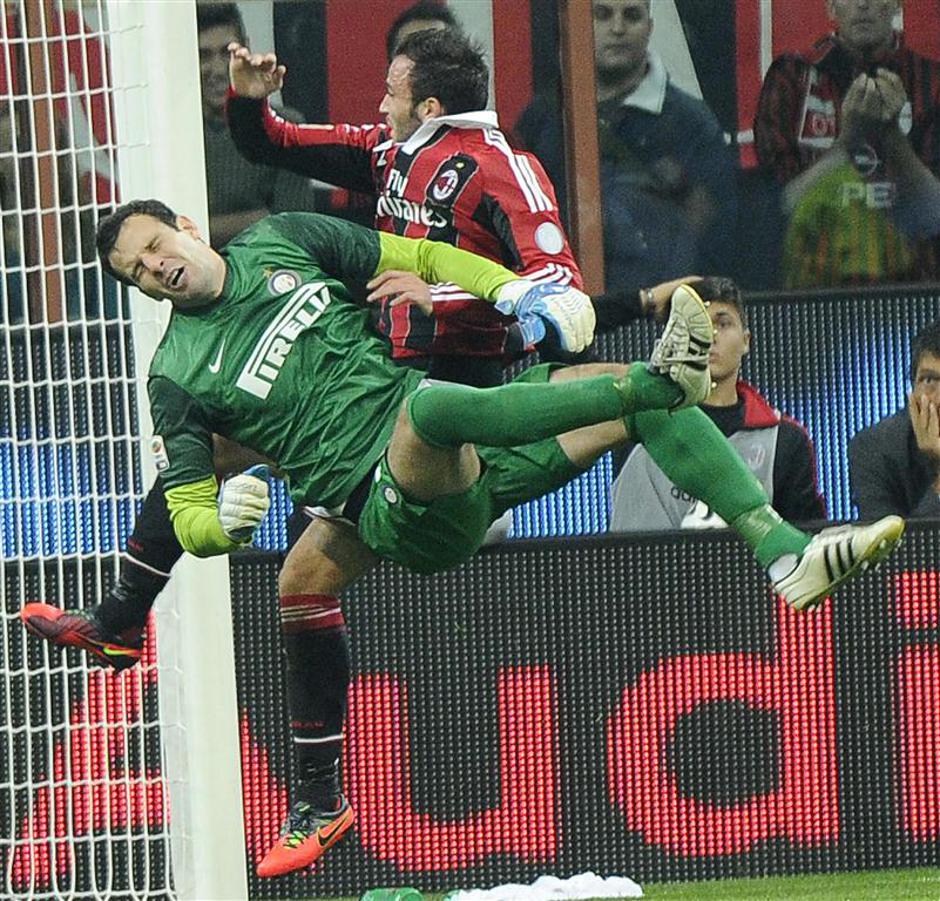 Handanović Pazzini AC Milan Inter Serie A Italija liga prvenstvo | Avtor: EPA