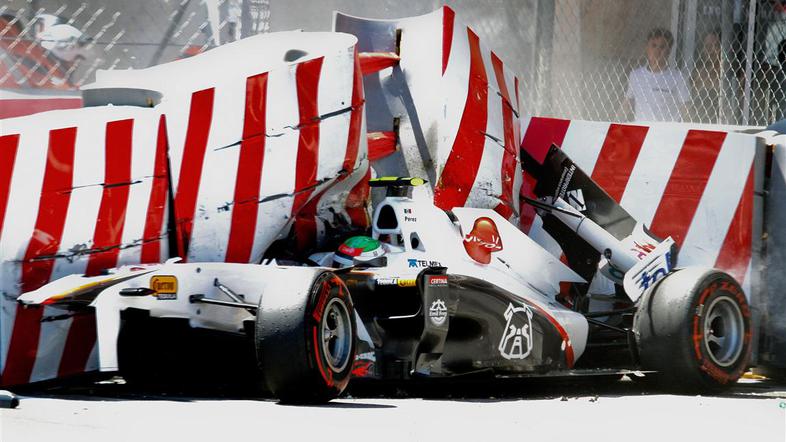 sergio perez nesreča monako