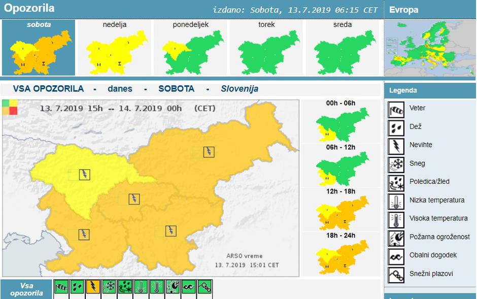 Oranžni alarm | Avtor: Arso