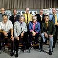 Deveterica starcev od leve proti desni: Milt Kahl, Woolie Reitherman, Marc Davis