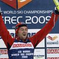 Petter Northug se je tako veselil naslov svetovnega prvaka v dvojnem zasledovanj