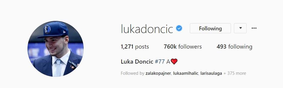 luka dončić | Avtor: Instagram