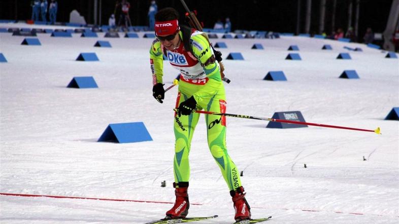 Gregorin sprint SP svetovno prvenstvo biatlon Nove Mesto