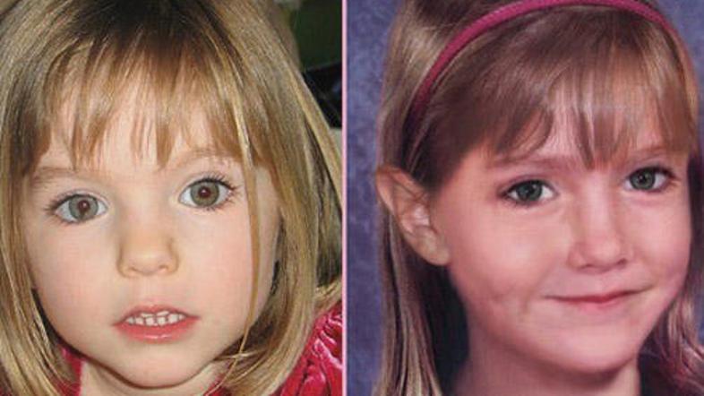 Na levi fotografija deklice v času izginotja, na desni računalniško obdelana, ka