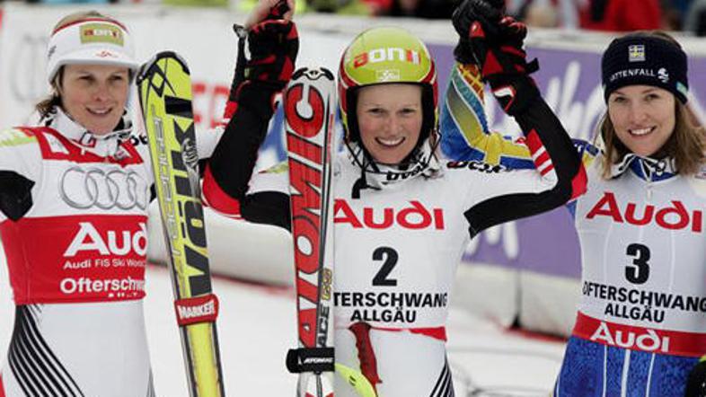 Zmagovita trojica po slalomu