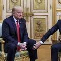 Donald Trump in Emmanuel Macron