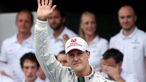 Schumacher formula 1 VN Brazilije interlagos Marcedes slovo