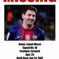 Messi Barcelona Real Madrid pogrešan missing El Clasico Twitter