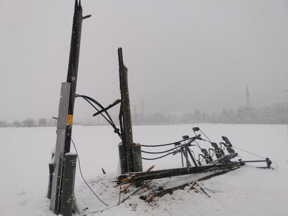 sneg elektro maribor električno omrežje
