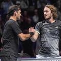 Roger Federer in Stefanos Tsitsipas