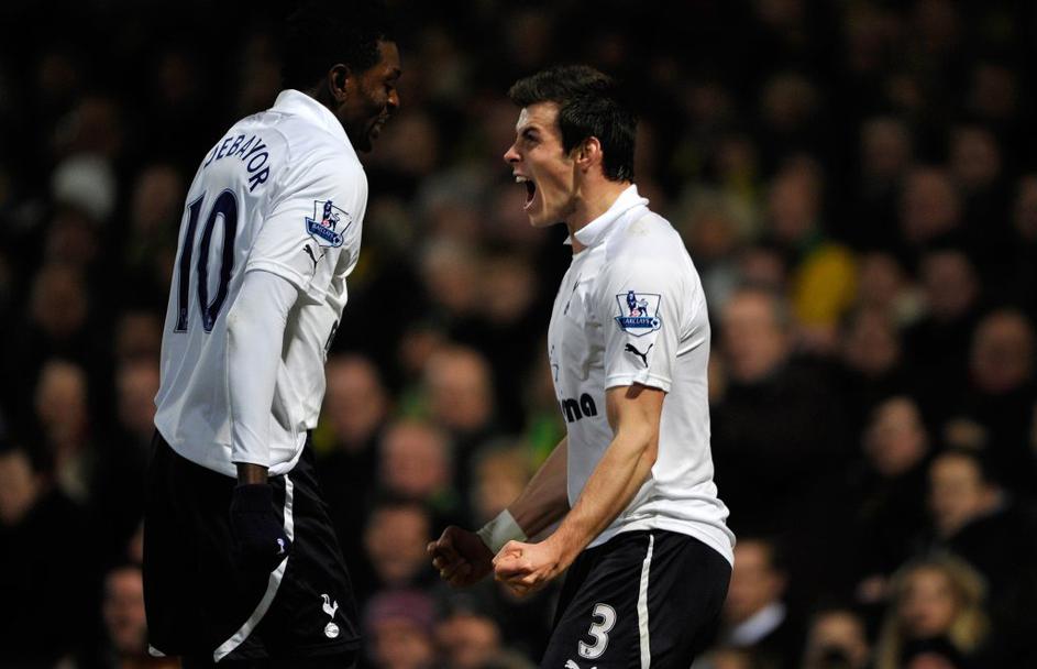 tottenham norwich bale adebayor