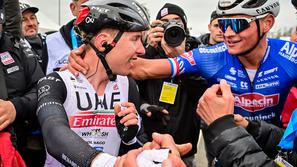 Tadej Pogačar in Mathieu van der Poel