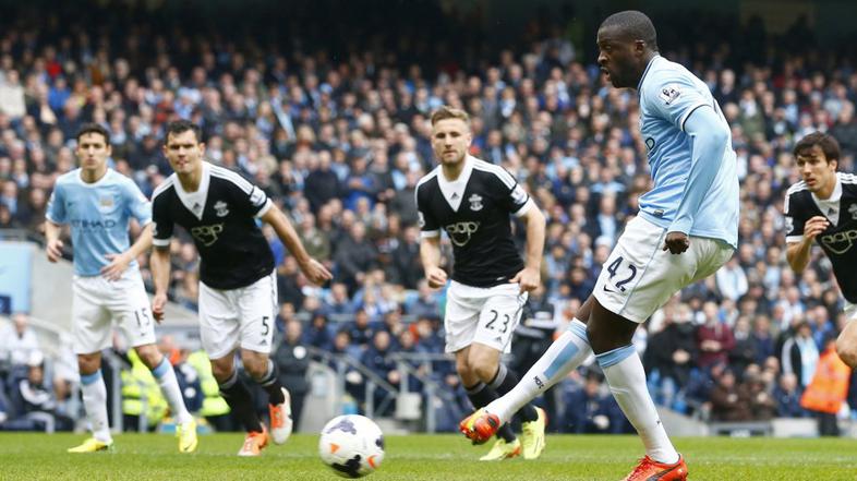 Yaya Toure enajstmetrovka Manchester City Southampton