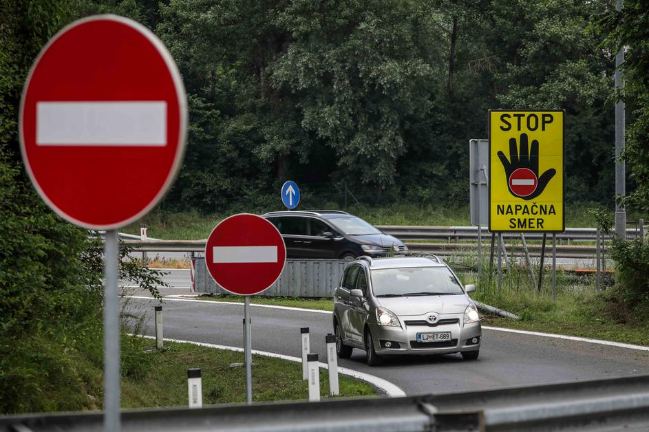 DARS napačna smer avtocesta