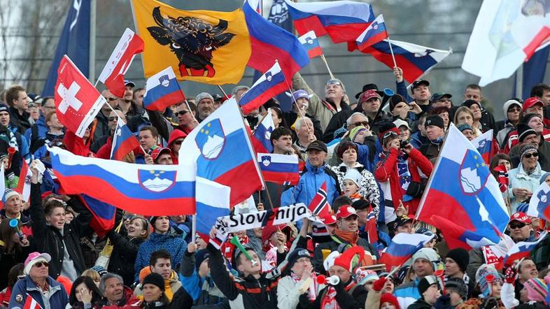 Planica poleti SP 2010 petek navijači