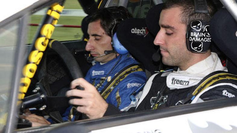 Brian Lavio in Flavio Gugelmini na startu zadnjega brzinca Gugelminija