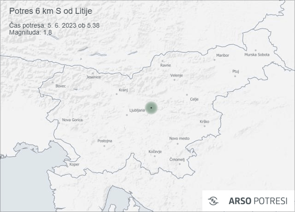 potresni sunek Litija | Avtor: ARSO