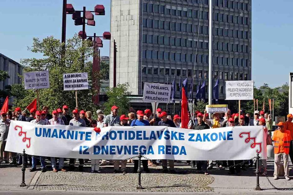 protest, sindikati, Državni zbor, 