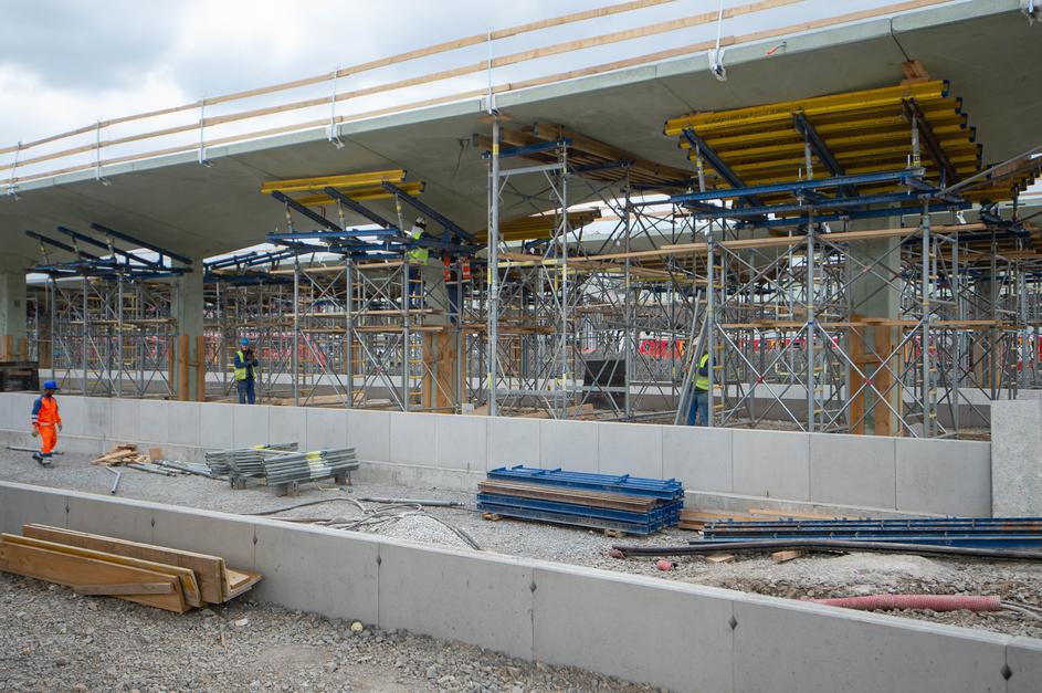Gradbišče na železniški postaji Ljubljana