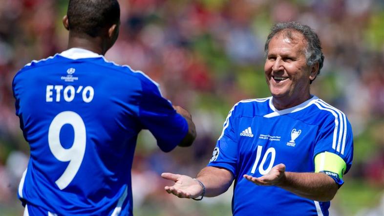 Eto'o Zico München olimpijski stadion tekma zvezd prijateljska