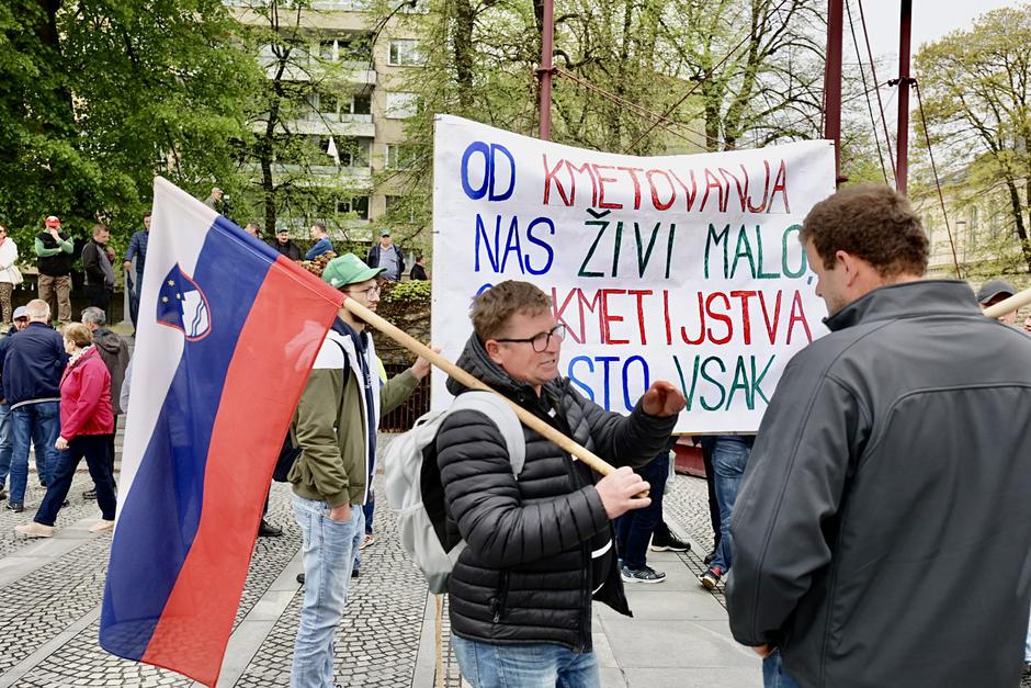 protestni shod kmetov v središču prestolnice | Avtor: Saša Despot