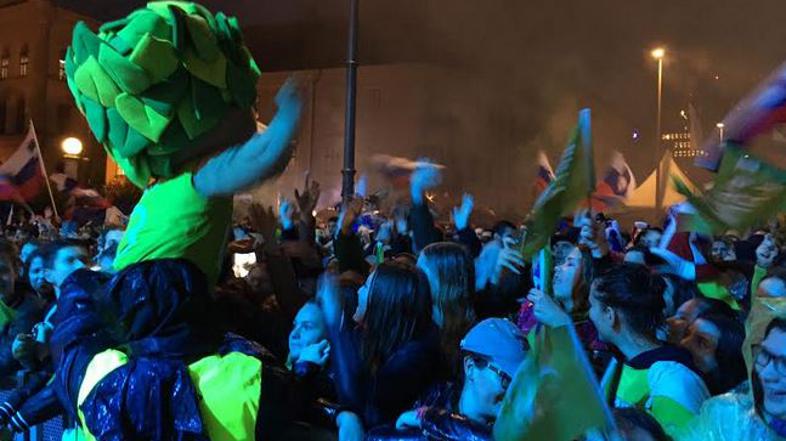 Kongresni trg - sprejem košarkarjev