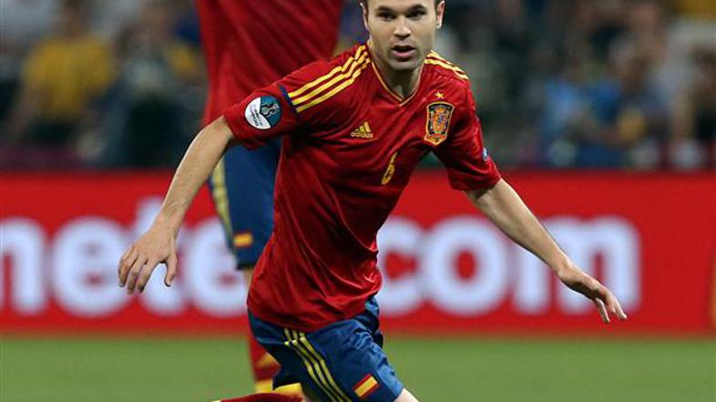 Iniesta Španija Francija četrtfinale Doneck Euro 2012