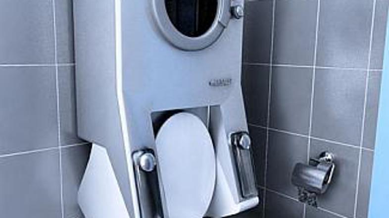 Voda iz pralnega stroja splakne straniščno školjko!