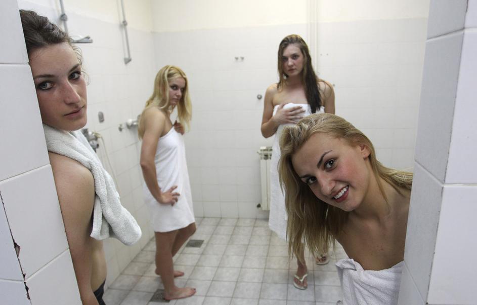 ŽRK Lokomotiva rokometašice rokomet slačilnica