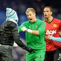 Hart Ferdinand navijač Tevez Manchester City United mestni derbi Premier League 