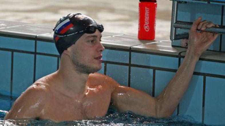 Matjaž Markič se je kot prvi uvrstil v polfinale na 50 prsno.