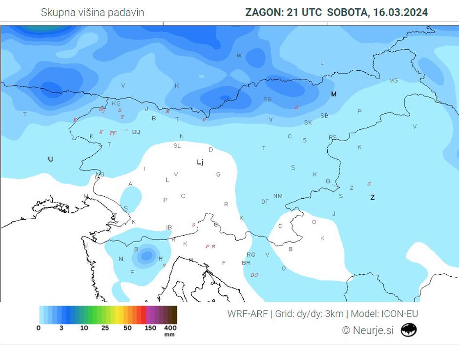 padavine sobota | Avtor: Facebook