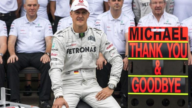 Schumacher formula 1 VN Brazilije interlagos Marcedes slovo