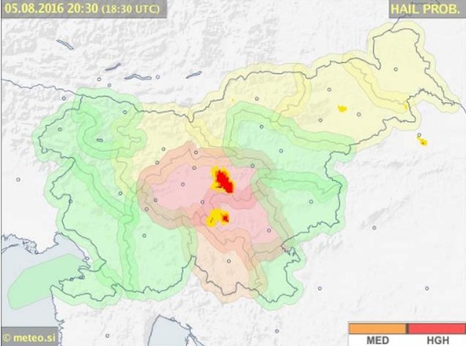 toča | Avtor: prtscr Meteo.si