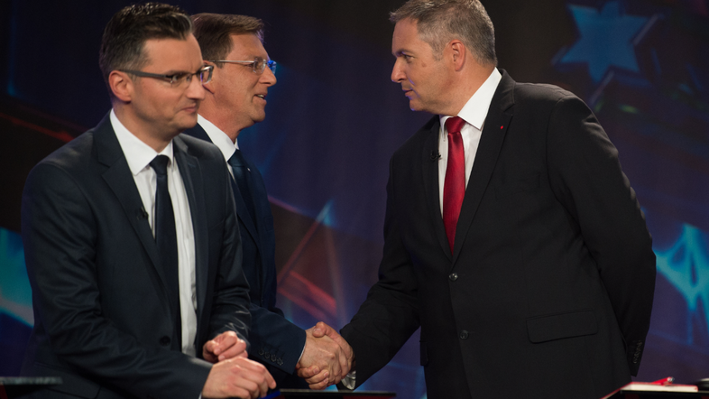 Marjan Šarec, Miro Cerar in Dejan Židan