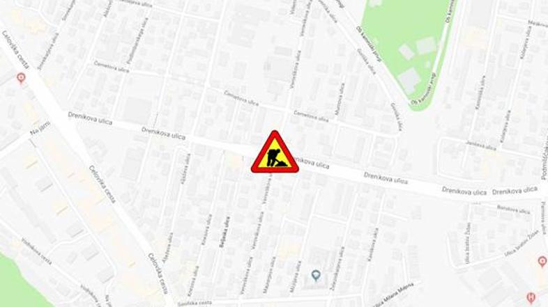 Dela na cesti na Drenikovi ulici