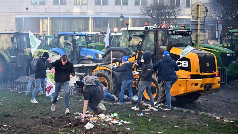 bruselj protest kmetov